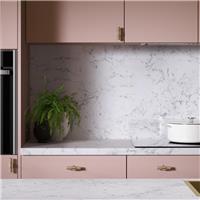 Wilsonart Omega Modern Tuscany Marble Square Edge Splashback 3000 x 600mm x 8mm (1) in White