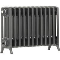 Arroll Edwardian 4-Column Cast Aluminium Bi-Metal Radiator 450 x 728mm 2177Btu in Anthracite Steel
