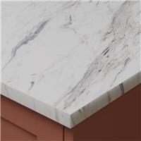 Wilsonart Omega Sleek Calcutta Marble Worktop Edging 3050 x 0.6mm x 38mm (1) in White