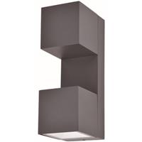 Lutec Fari LED Wall Light (IP54 3000K) in Dark Grey Aluminium
