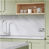 Wilsonart Options Plus Sirocco Marble Postformed Worktop 4100mm x 600mm x 38mm (1) in White