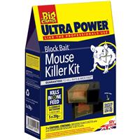 Big Cheese Block Bait Mouse Killer Kit Twinpack in Blue