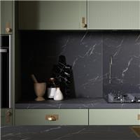 Wilsonart Omega Modern Laurent Marble Square Edge Worktop 4100 x 620mm x 38mm (1) in Black