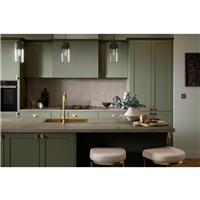 Wilsonart Omega Modern Terrazzo Dune Square Edge Breakfast Bar 4100 x 900mm x 38mm (1) in Grey