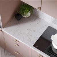 Wilsonart Omega Modern Tuscany Marble Square Edge Worktop 4100 x 620mm x 38mm (1) in White