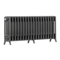 Arroll Edwardian 4-Column Cast Aluminium Bi-Metal Radiator 450 x 1142mm 3447Btu in Anthracite Steel