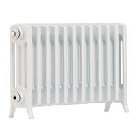 Arroll Edwardian 4-Column Cast Aluminium Bi-Metal Radiator 450 x 728mm 2177Btu in White Steel