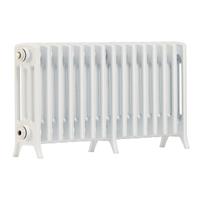 Arroll Edwardian 4-Column Cast Aluminium Bi-Metal Radiator 450 x 906mm 2721Btu in White Steel
