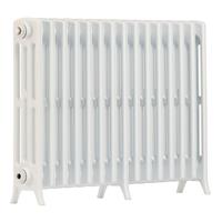 Arroll Edwardian 4-Column Cast Aluminium Bi-Metal Radiator 650 x 906mm 3826Btu in White Steel