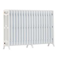 Arroll Edwardian 4-Column Cast Aluminium Bi-Metal Radiator 650 x 1142mm 4846Btu in White Steel