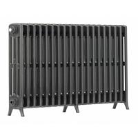 Arroll Edwardian 4-Column Cast Aluminium Bi-Metal Radiator 650 x 1142mm 4846Btu in Anthracite Steel