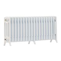 Arroll Edwardian 4-Column Cast Aluminium Bi-Metal Radiator 450 x 1142mm 3447Btu in White Steel