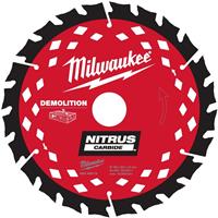 Milwaukee NITRUS CARBIDE Demolition Circular Saw Blade 190mm x 30mm x 1.8mm 24T in Red/Black