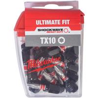 Milwaukee SHOCKWAVE Impact Duty Screwdriver Bits TX10 x 25mm (25 Pack) Steel