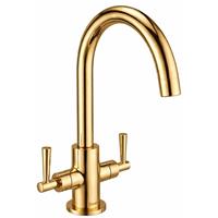 Deva Newton Mono Mixer Kitchen Tap Gold in Champagne Gold Brass