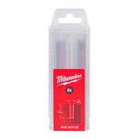 Milwaukee 1/2" Carbide Tipped Straight Router Bit Set (4 Piece) in Red/Silver Resin