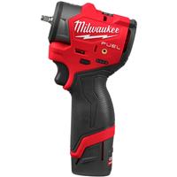 Milwaukee M12 FSCIWF14-252X FUEL 1/4" Sub-Compact Impact Wrench with Friction Ring 2 x 2.5Ah in Red