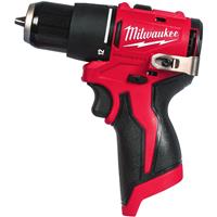 Milwaukee M12 BLPDRC-202C Brushless Compact Percussion Drill Driver Kit 2 x 2.0Ah in Red/Black