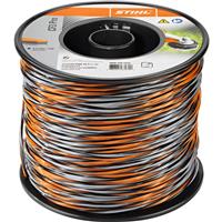 Stihl CF3 Pro High-Tech Cruciform Mowing Line 2.7mm 53m in Orange/Silver Plastic