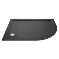 Nuie Hydro45 Offset Quadrant Shower Tray 1200 x 800mm Grey Right Hand in Slate Grey Acrylic