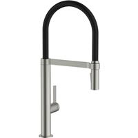Abode Carbon Single Lever Pull Out Kitchen Tap Brushed in Nickel