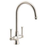 Abode Gatsby Dual Lever Mono Mixer Kitchen Tap Brushed in Nickel