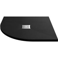 Nuie Hydro45 Quadrant Shower Tray 900 x 900mm Black in Black Slate Acrylic