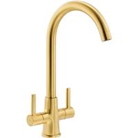 Abode Enstyle Dual Lever Mono Mixer Kitchen Tap Brushed in Brass