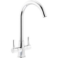 Abode Enstyle Dual Lever Mono Mixer Kitchen Tap in Chrome Brass