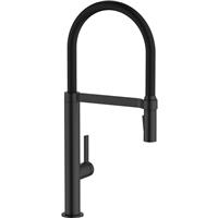 Abode Carbon Single Lever Pull Out Kitchen Tap Matt in Black