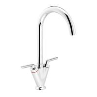 Abode Volo Dual Lever Mono Mixer Kitchen Tap in Chrome