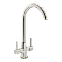 Abode Enstyle Dual Lever Mono Mixer Kitchen Tap Brushed in Nickel Brass