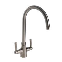 Abode Stamford Dual Lever Mono Mixer Kitchen Tap Brushed in Nickel