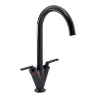 Abode Volo Dual Lever Mono Mixer Kitchen Tap Matt in Black