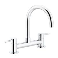 Abode Galley Contemporary Deck Mounted Mixer Kitchen Tap in Chrome