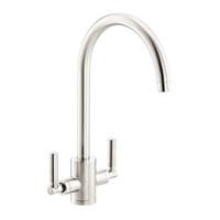 Abode Brolle Dual Lever Mono Mixer Kitchen Tap Brushed in Nickel Brass