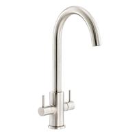 Abode Marido Dual Lever Mono Mixer Kitchen Tap Brushed in Nickel
