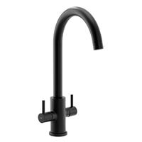 Abode Marido Dual Lever Mono Mixer Kitchen Tap Matt in Black