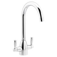 Abode Zermat Dual Lever Mono Mixer Kitchen Tap in Chrome