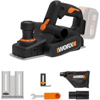 Worx 20V Cordless Brushless Planer Body Only in Black Aluminium