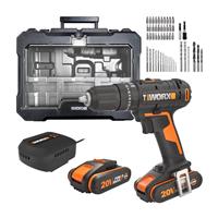 Worx 20V Cordless Hammer Drill 2 x 2.0Ah in Black