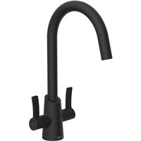 Bristan Acorn Easyfit Mono Mixer Kitchen Tap in Black Steel