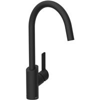 Bristan Maple Easyfit Mono Sink Mixer Kitchen Tap in Black Stainless Steel