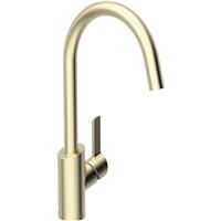 Bristan Maple Easyfit Mono Sink Mixer Kitchen Tap Brushed in Brass Stainless Steel