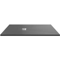 Nuie Hydro45 Rectangular Slimline Shower Tray 1600 x 800mm Grey in Grey Slate Acrylic