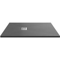 Nuie Hydro45 Rectangular Shower Tray 1200 x 700mm Grey in Grey Slate Acrylic