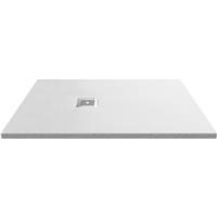 Nuie Hydro45 Rectangular Slimline Shower Tray 1200 x 900mm White in White Slate Acrylic
