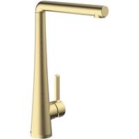 Bristan Pine Easyfit Mono Sink Mixer Kitchen Tap Brushed in Brass Steel