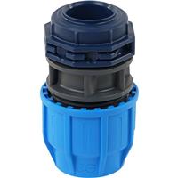 JG Speedfit John Guest Compression Conversion Adaptor MDPE-Copper 20mm x 15mm in Black/Blue