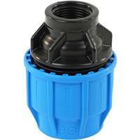 JG Speedfit John Guest MDPE Compression Female Thread Adaptor 25mm x 3/4 in Black/Blue